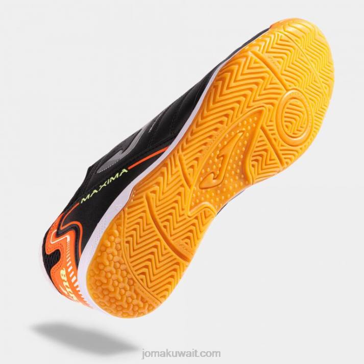 Joma 82P4R112 برتقالة سوداء حذاء كرة الصالات مكسيما 23 داخلي