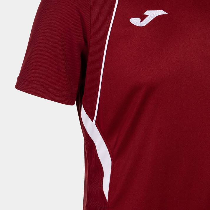 Joma 82P4R1131 بورجوندي أبيض قميص بطولة قصيرة الأكمام السابع رجال