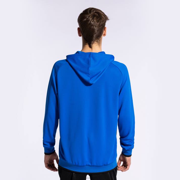 Joma 82P4R1134 الأزرق الملكي الأسود جاكيت بغطاء رأس Tiger v رجال