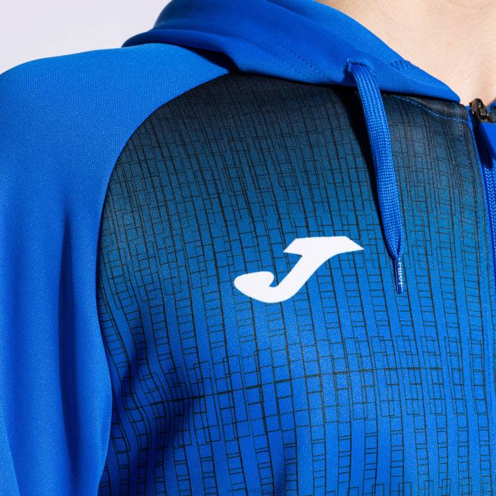 Joma 82P4R1134 الأزرق الملكي الأسود جاكيت بغطاء رأس Tiger v رجال