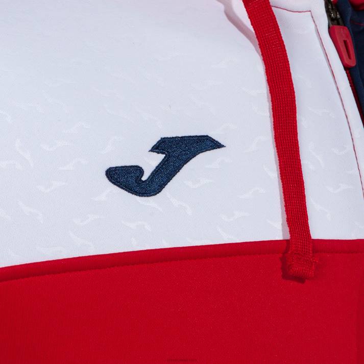 Joma 82P4R1145 أحمر أزرق كحلي أبيض طاقم سترة مقنعين v رجال