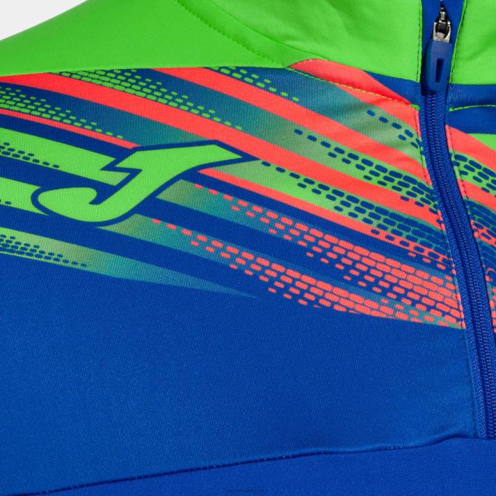 Joma 82P4R1147 الأزرق الملكي الأخضر الفلوريسنت قميص من النوع الثقيل النخبة x رجال