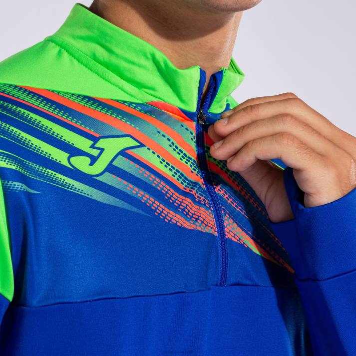 Joma 82P4R1147 الأزرق الملكي الأخضر الفلوريسنت قميص من النوع الثقيل النخبة x رجال