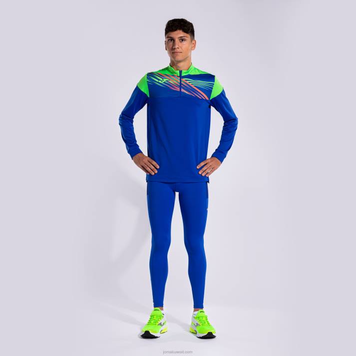 Joma 82P4R1147 الأزرق الملكي الأخضر الفلوريسنت قميص من النوع الثقيل النخبة x رجال