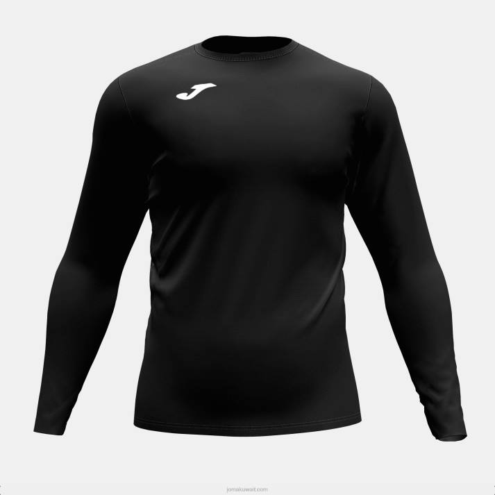 Joma 82P4R1156 أسود قميص بأكمام طويلة من أكاديمية براما