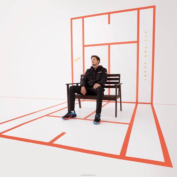 Joma 82P4R1158 أسود لونغز سروال الشارع الحضري رجال