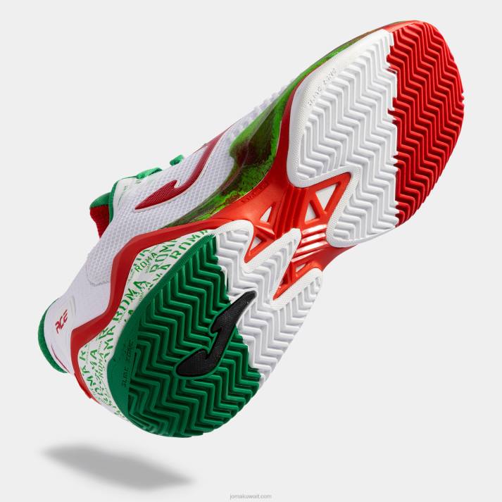 Joma 82P4R115 أبيض أحمر أحذية تي تيس 23 روما كلاي