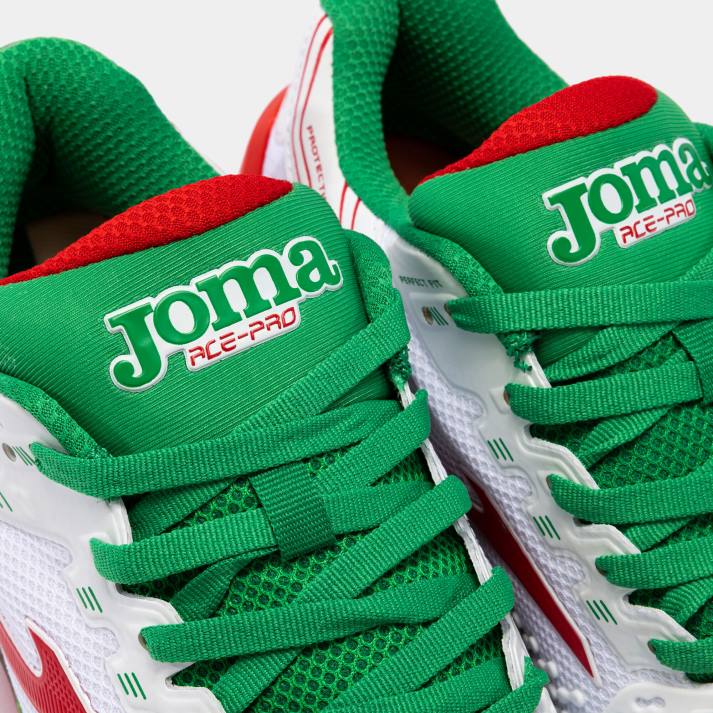 Joma 82P4R115 أبيض أحمر أحذية تي تيس 23 روما كلاي