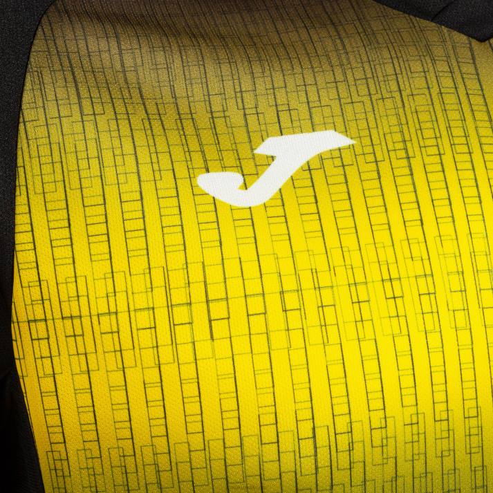 Joma 82P4R1161 أصفر مسود قميص بأكمام قصيرة النمر v رجال