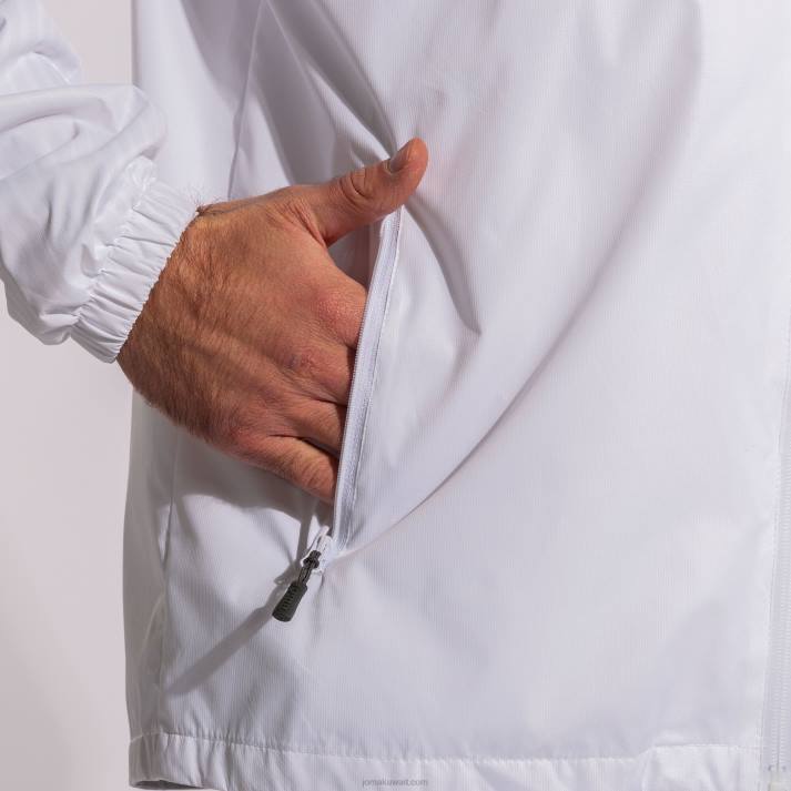 Joma 82P4R1175 أبيض Rainjacket مونتريال رجال