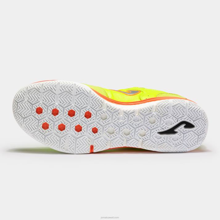 Joma 82P4R1187 نيون أخضر أحمر حذاء كرة الصالات أعلى فليكس انتعاش 23 داخلي