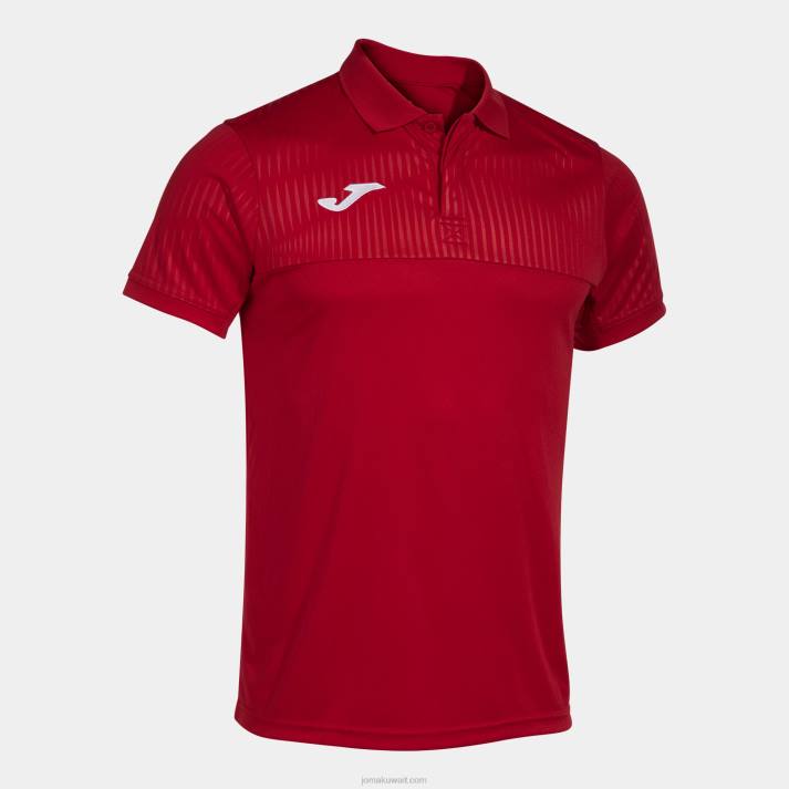 Joma 82P4R1189 أحمر قميص بولو قصير الاكمام مونتريال رجال