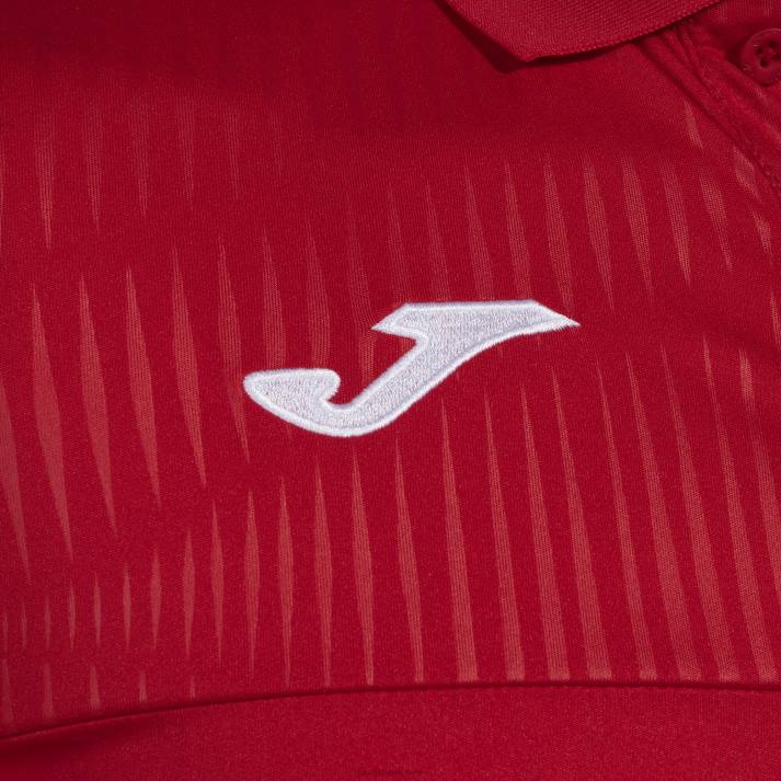 Joma 82P4R1189 أحمر قميص بولو قصير الاكمام مونتريال رجال