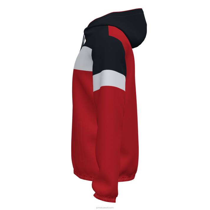 Joma 82P4R1194 أحمر أسود طاقم سترة المطر رابعا رجال