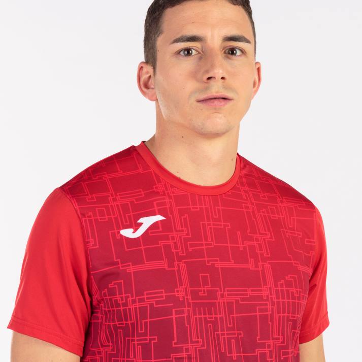 Joma 82P4R1196 أحمر قميص قصير الأكمام النخبة الثامن رجال