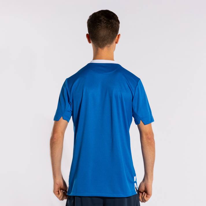 Joma 82P4R1203 أزرق ملكي أبيض قميص بأكمام قصيرة ذهبي رابعا رجال