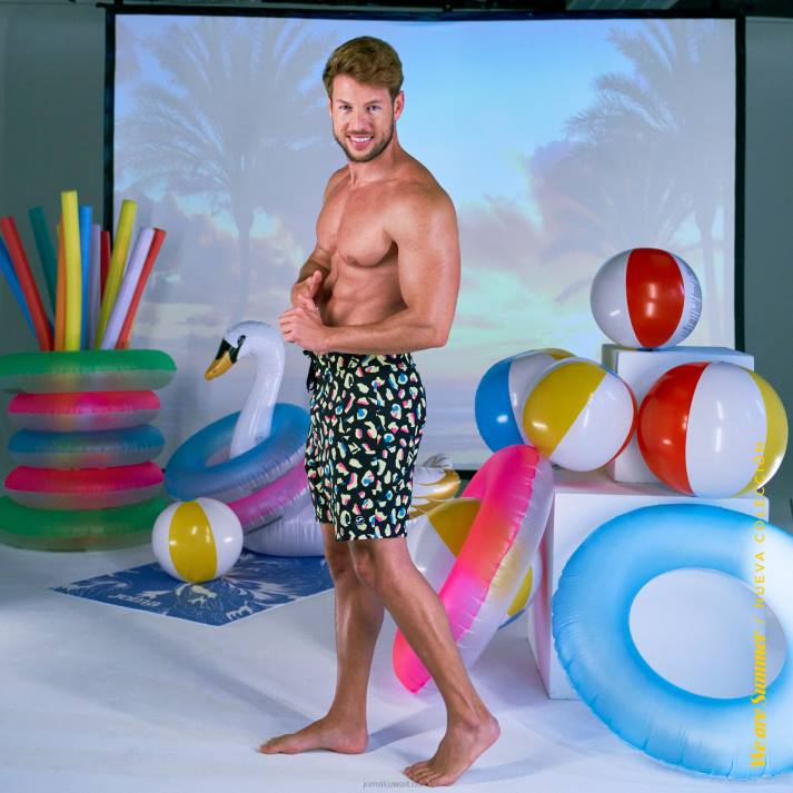 Joma 82P4R1211 أسود حزب جذوع السباحة رجال