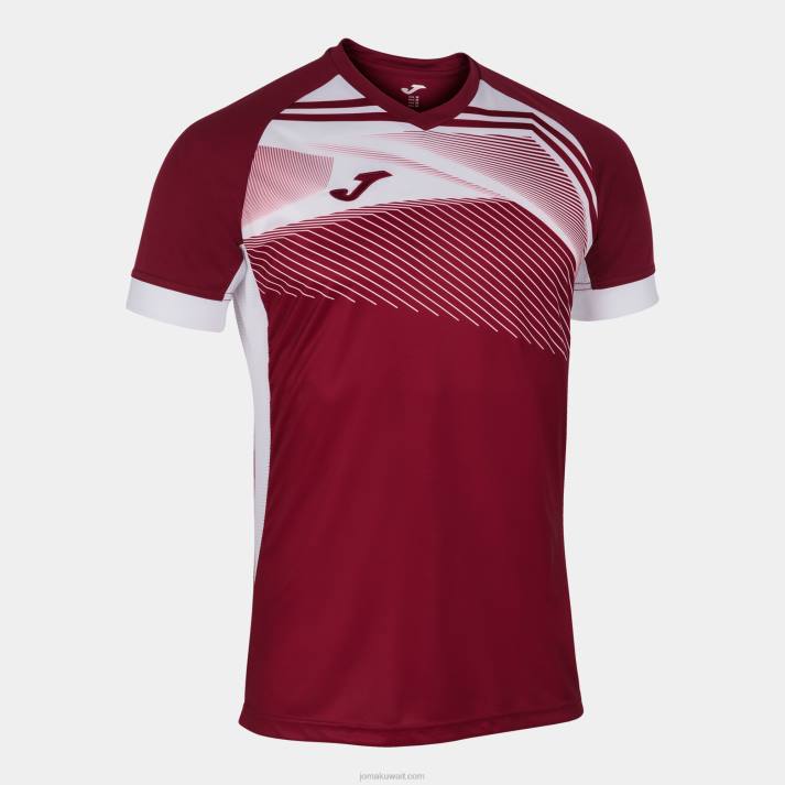 Joma 82P4R1215 بورجوندي أبيض قميص بأكمام قصيرة سوبر نوفا الثاني رجال