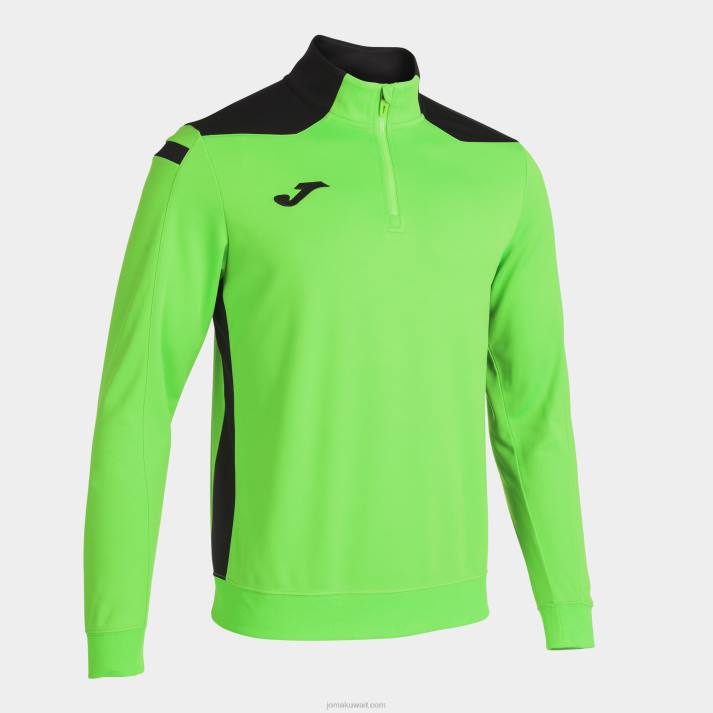 Joma 82P4R1219 نيون أخضر أسود بطولة قميص من النوع الثقيل vi رجال