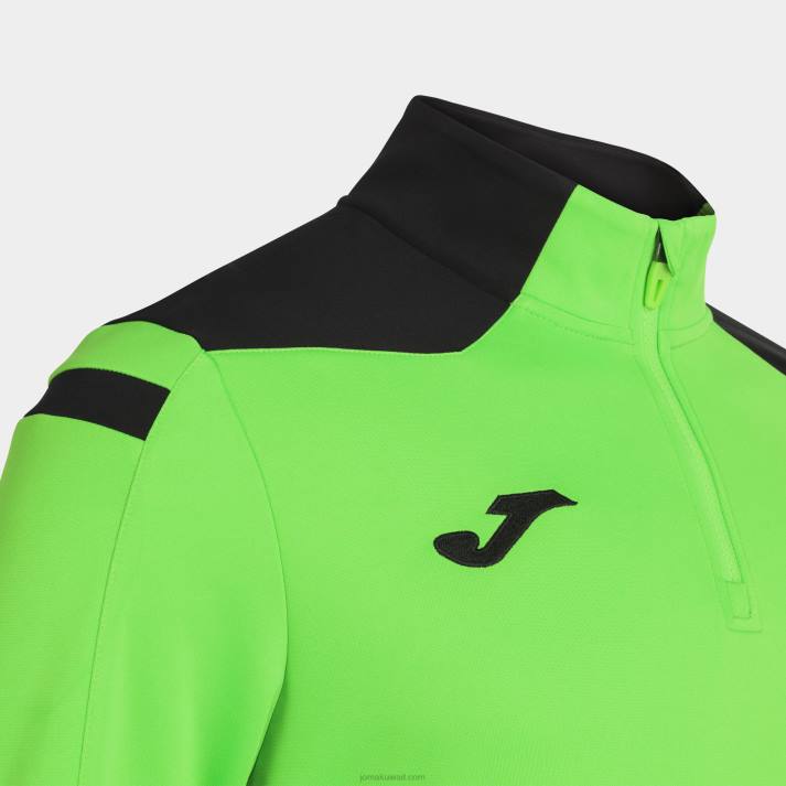 Joma 82P4R1219 نيون أخضر أسود بطولة قميص من النوع الثقيل vi رجال