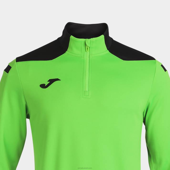 Joma 82P4R1219 نيون أخضر أسود بطولة قميص من النوع الثقيل vi رجال