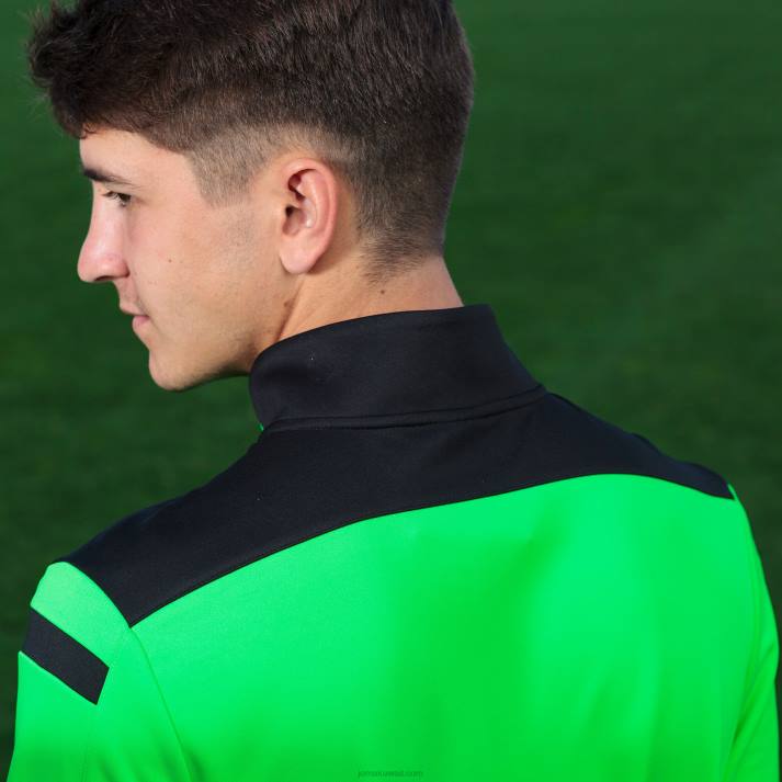 Joma 82P4R1219 نيون أخضر أسود بطولة قميص من النوع الثقيل vi رجال