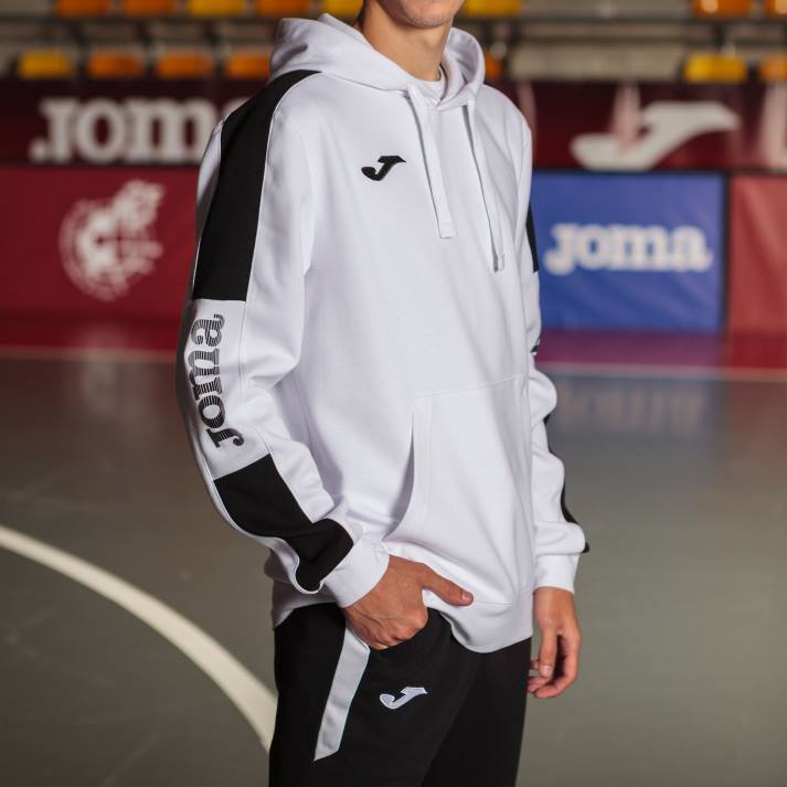 Joma 82P4R1224 أبيض أسود سترة الشارع مقنعين رجال