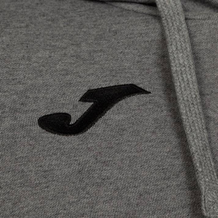 Joma 82P4R1225 مزيج أسود رمادي سترة الشارع مقنعين رجال