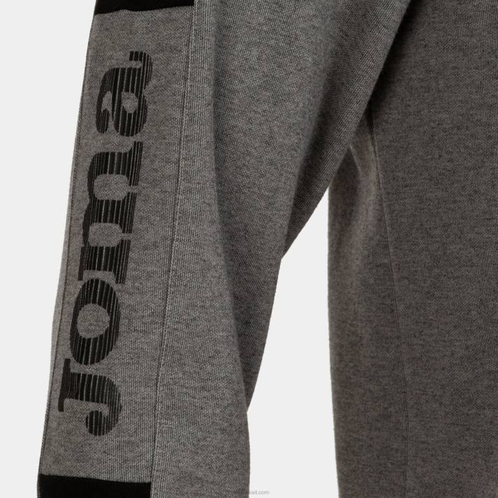 Joma 82P4R1225 مزيج أسود رمادي سترة الشارع مقنعين رجال