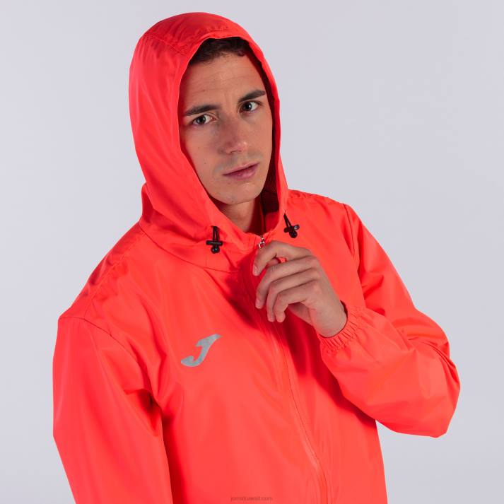 Joma 82P4R1238 نيون المرجان Rainjacket النخبة الثامن رجال