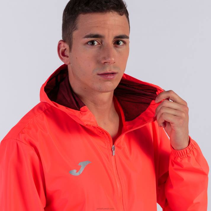 Joma 82P4R1238 نيون المرجان Rainjacket النخبة الثامن رجال