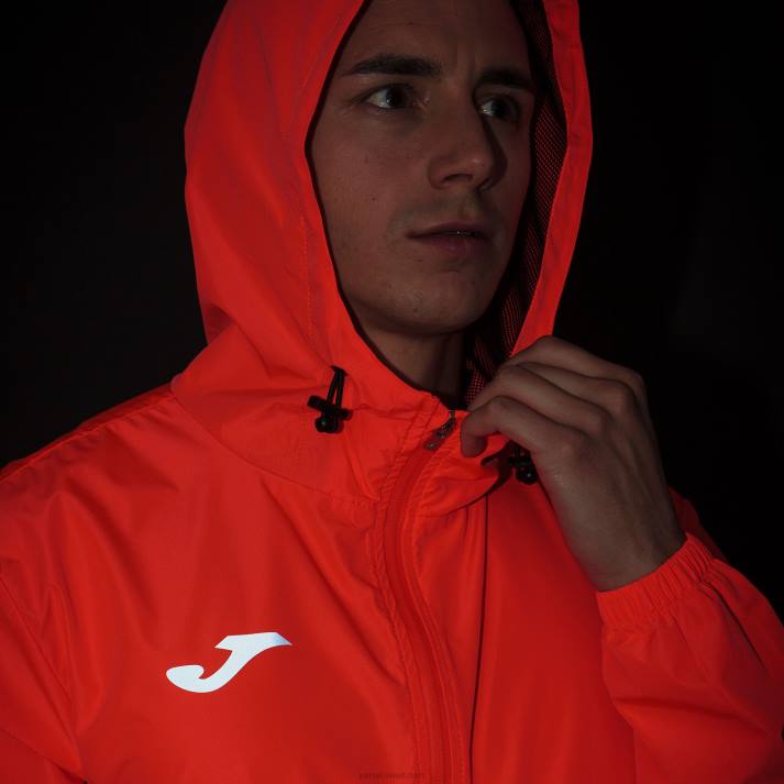 Joma 82P4R1238 نيون المرجان Rainjacket النخبة الثامن رجال