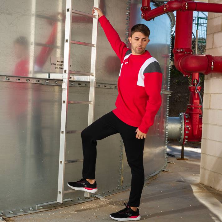 Joma 82P4R1246 أحمر قميص من النوع الثقيل مريح iii رجال