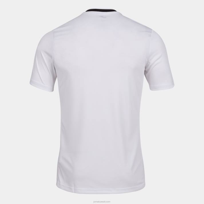 Joma 82P4R1251 أبيض أسود قميص بكم قصير europa v رجال