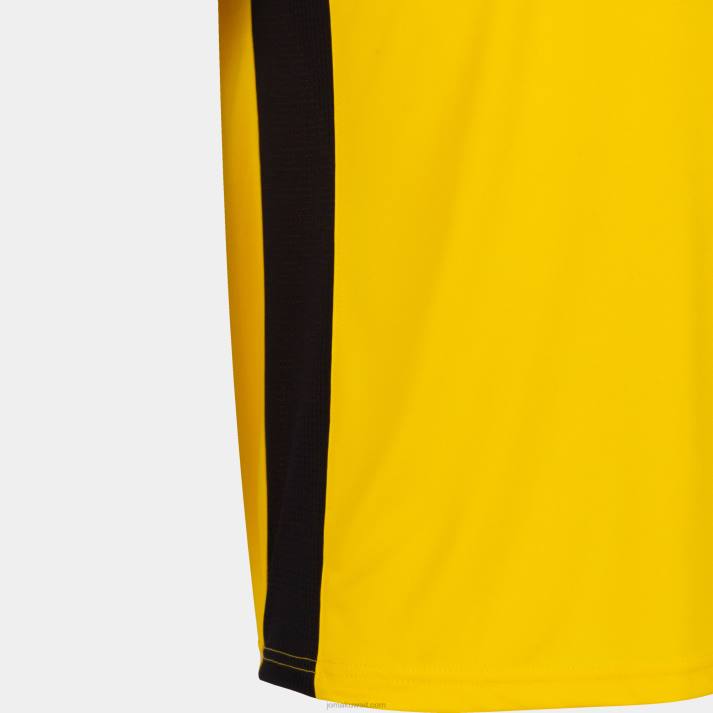 Joma 82P4R1257 أصفر أسود قميص كوزنسا بأكمام قصيرة رجال