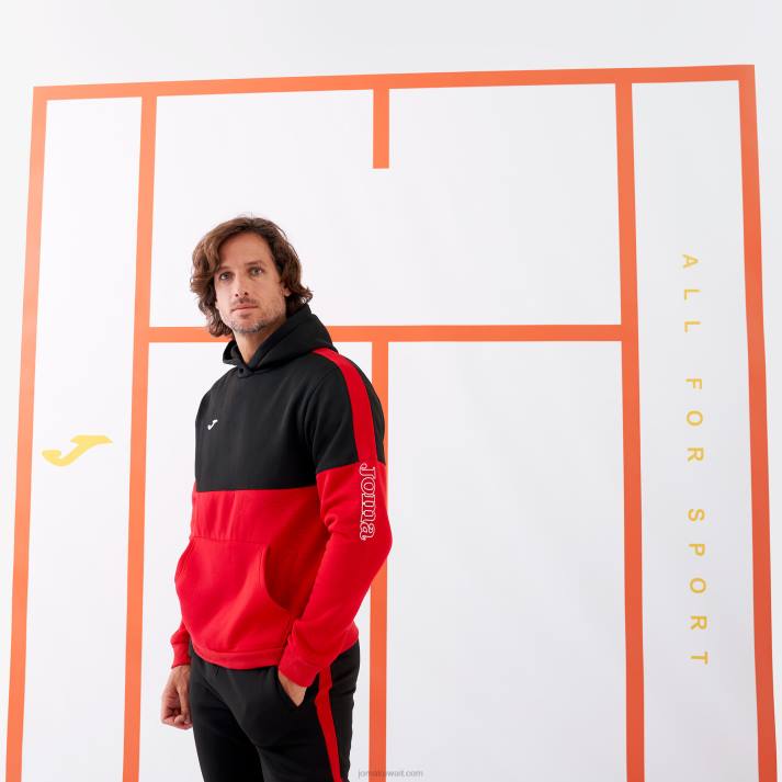 Joma 82P4R125 أسود أحمر لونغز السراويل شريطية رجال