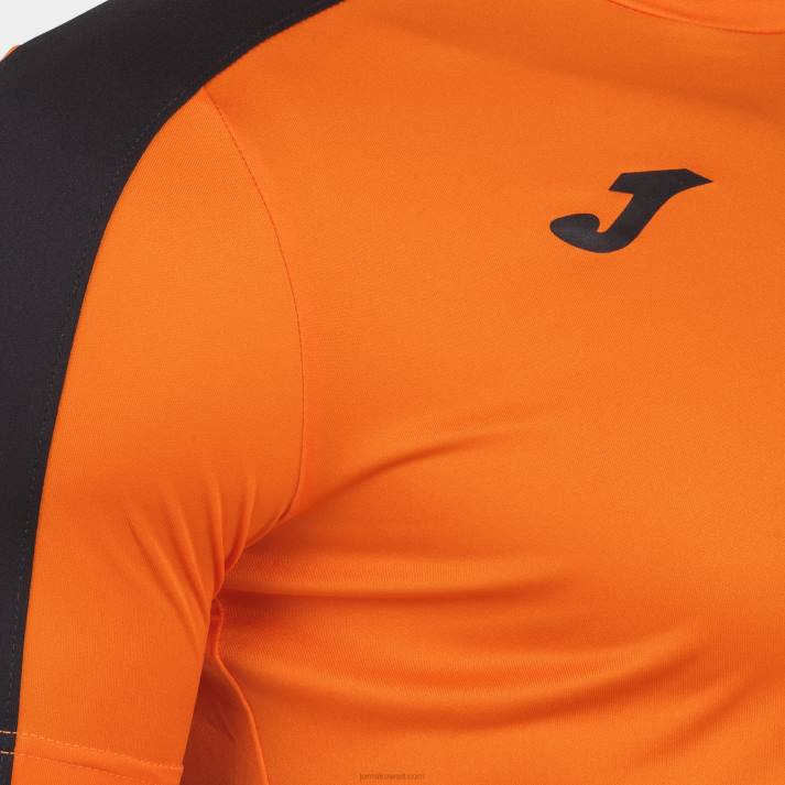 Joma 82P4R1263 برتقالي أسود أكاديمية قميص بأكمام قصيرة iii رجال