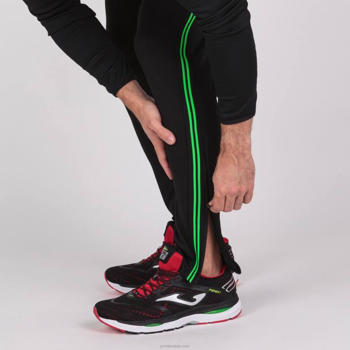 Joma 82P4R1264 أسود أخضر نيون سروال طويل كلاسيكي رجال