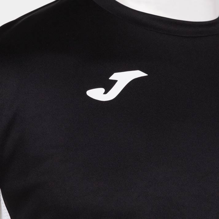 Joma 82P4R1266 أسود أبيض قميص كوزنسا بأكمام قصيرة رجال