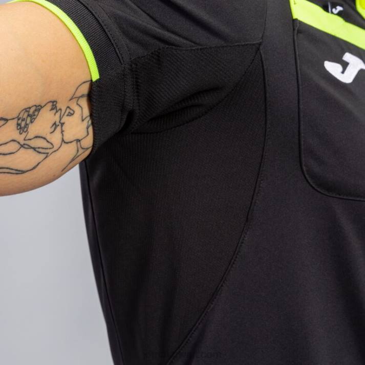 Joma 82P4R1282 أسود قميص قصير الأكمام الحكم رجال