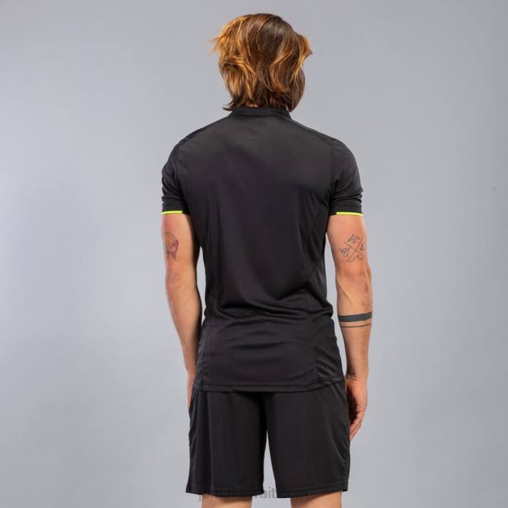 Joma 82P4R1282 أسود قميص قصير الأكمام الحكم رجال