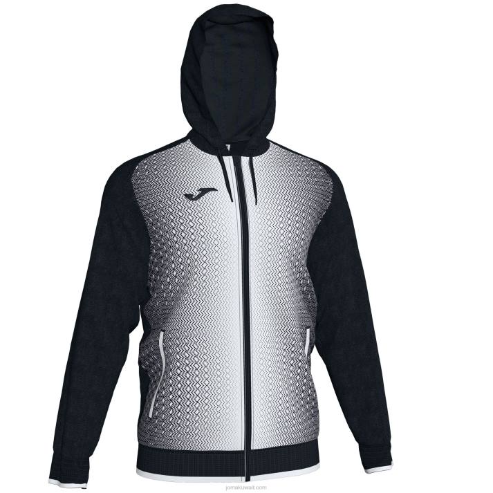 Joma 82P4R1287 أسود أبيض سوبرنوفا سترة مقنعين رجال