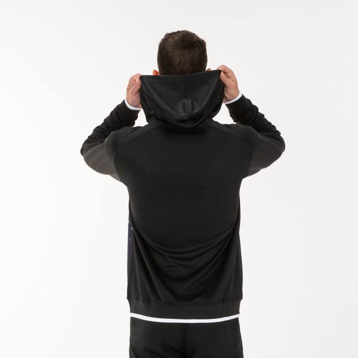 Joma 82P4R1287 أسود أبيض سوبرنوفا سترة مقنعين رجال