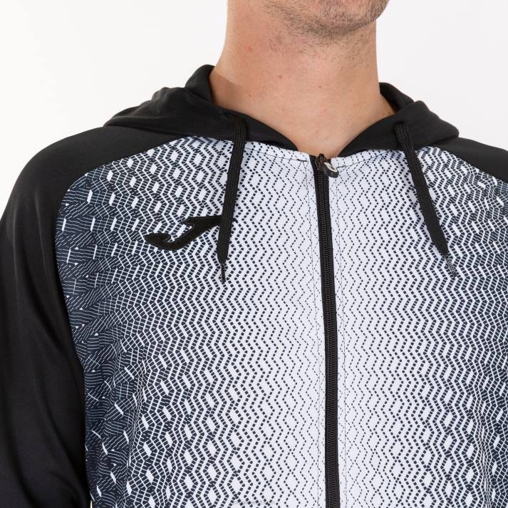 Joma 82P4R1287 أسود أبيض سوبرنوفا سترة مقنعين رجال