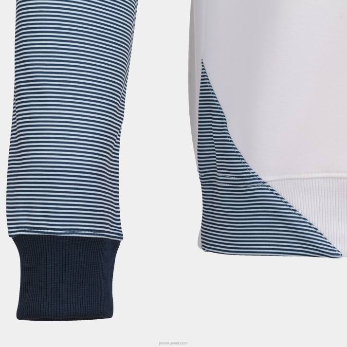 Joma 82P4R1292 أبيض أزرق كحلي أحمر قميص من النوع الثقيل أساسي الثاني رجال