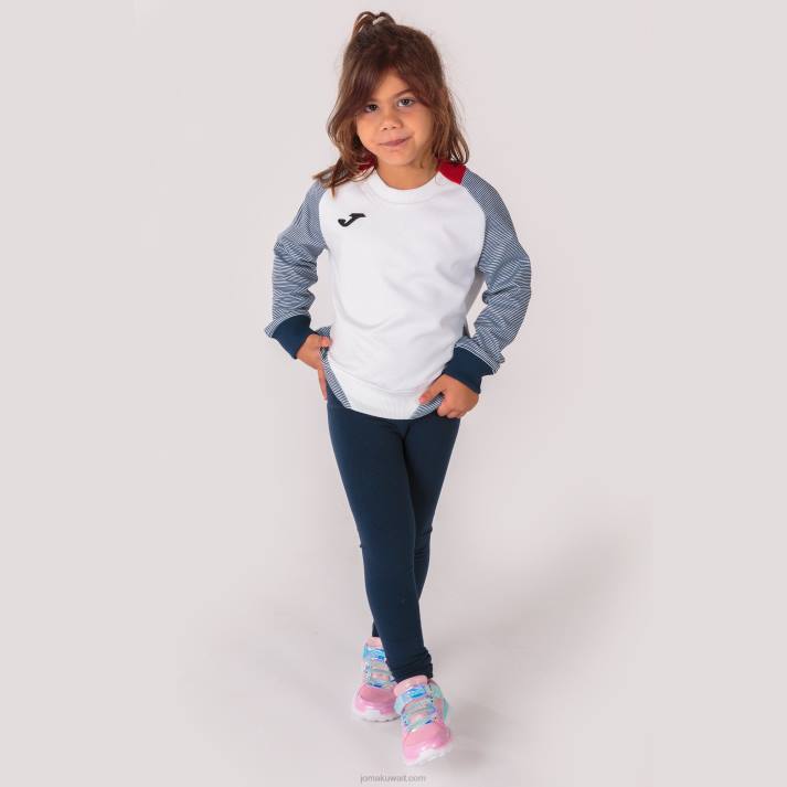 Joma 82P4R1292 أبيض أزرق كحلي أحمر قميص من النوع الثقيل أساسي الثاني رجال