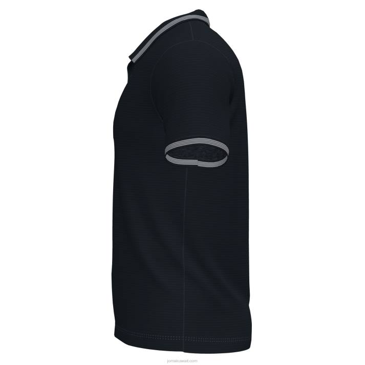 Joma 82P4R1302 أسود قميص بولو بأكمام قصيرة الحرم الجامعي iii رجال