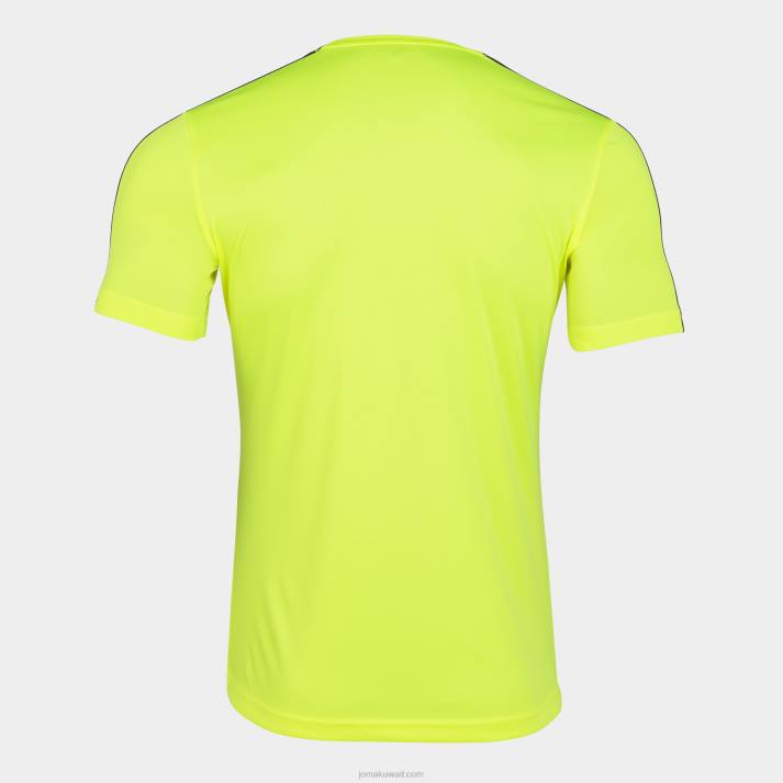 Joma 82P4R1303 نيون أصفر أسود أكاديمية قميص بأكمام قصيرة iii رجال