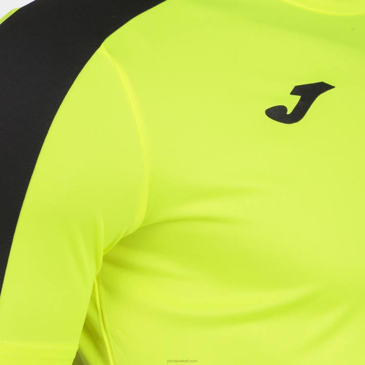 Joma 82P4R1303 نيون أصفر أسود أكاديمية قميص بأكمام قصيرة iii رجال