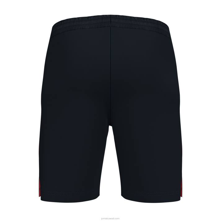 Joma 82P4R130 أسود أحمر شورت برمودا مفتوح ثالثا رجال